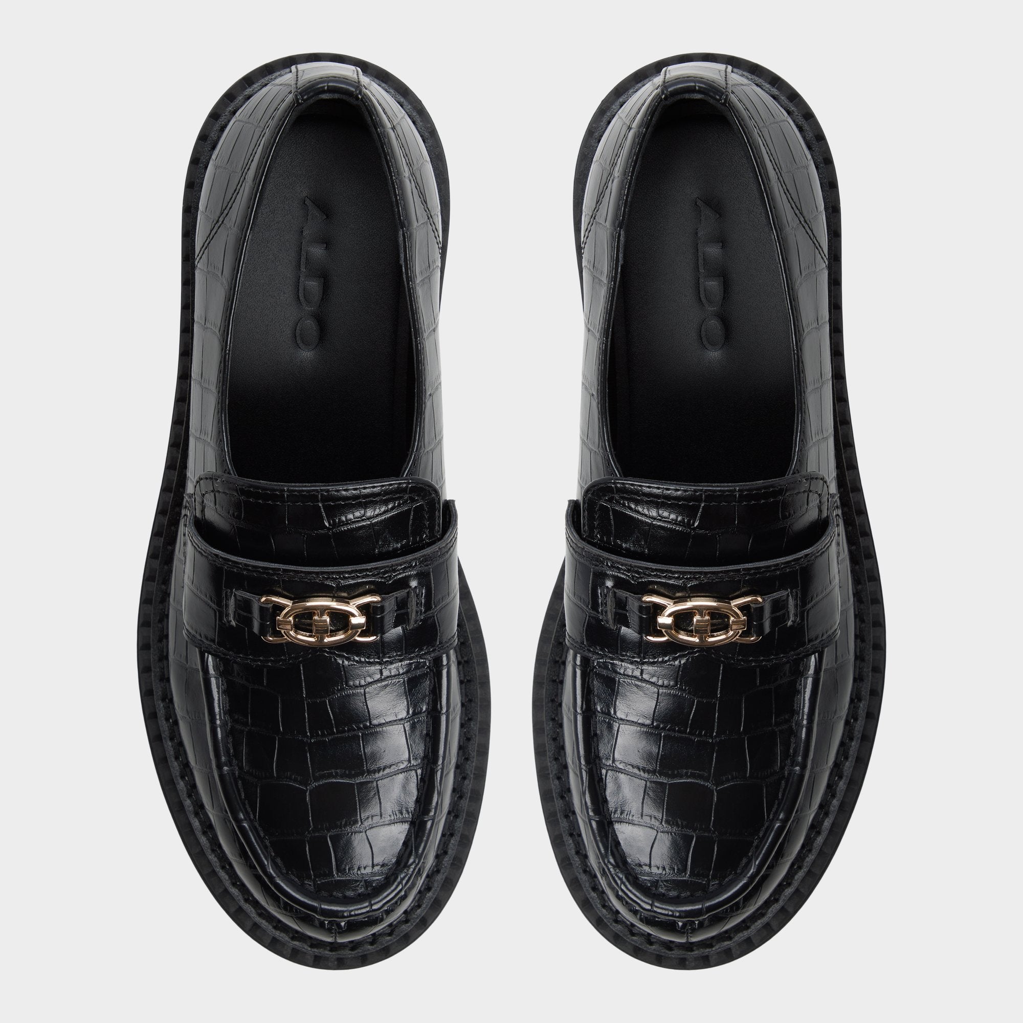 ALDO Miravelle mocassins plateforme croco