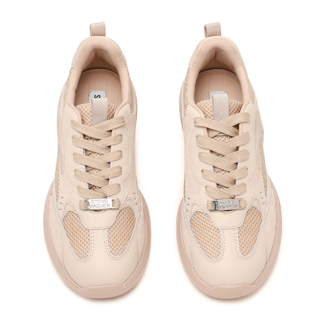 Steve Madden Premio-E baskets plateforme taupe 7 cm