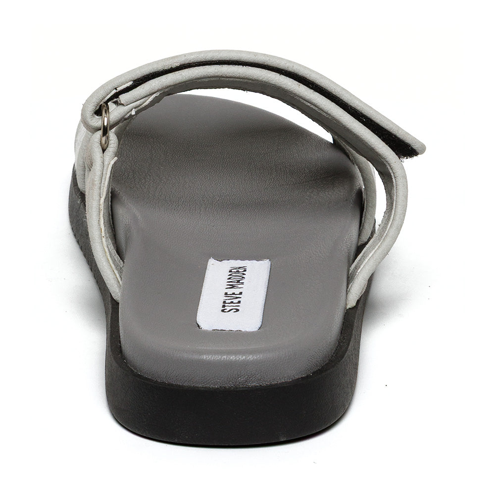Steve Madden Missile-X sandales plates gris clair suède
