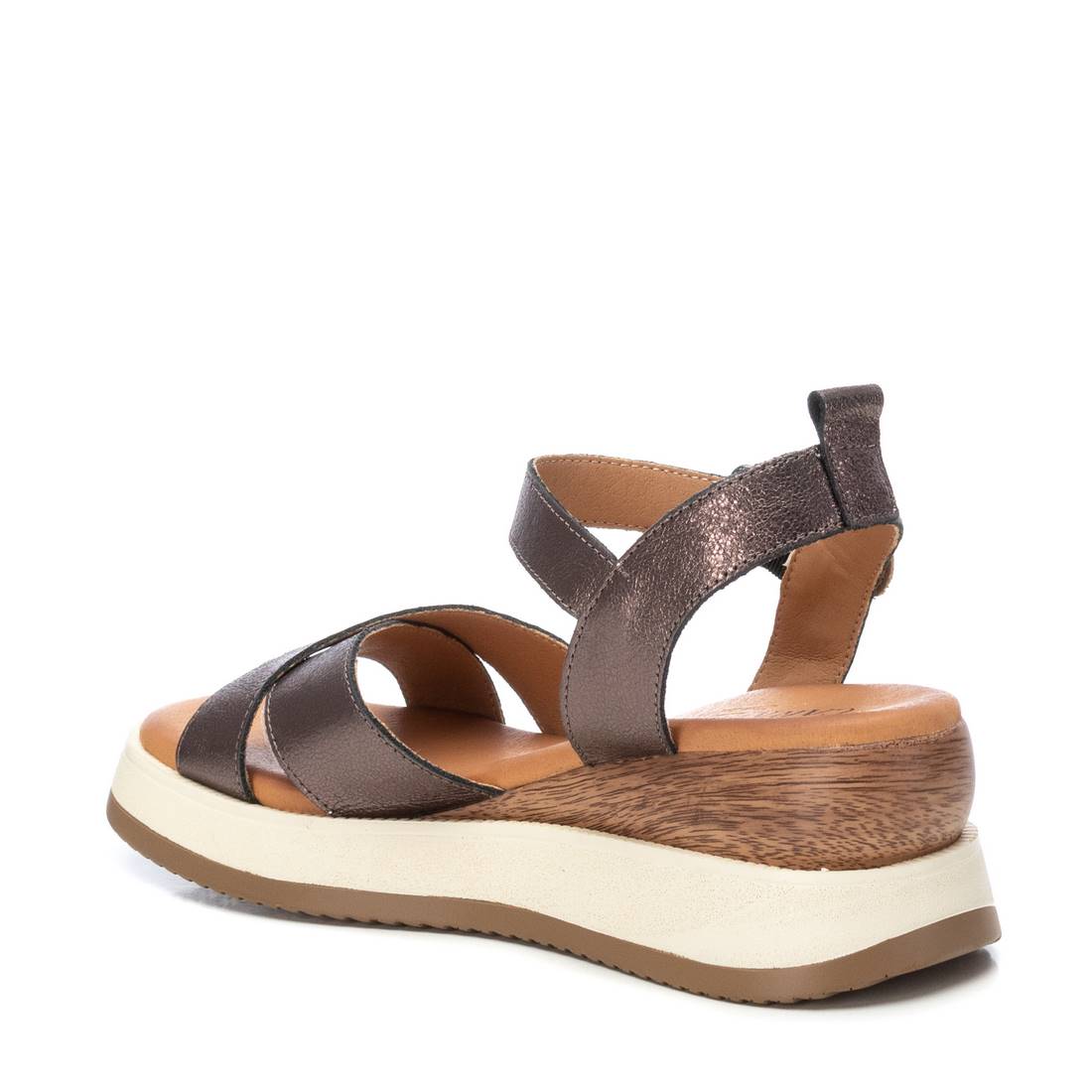 Carmela 16161101 sandale gris cuir métallisé 6 cm