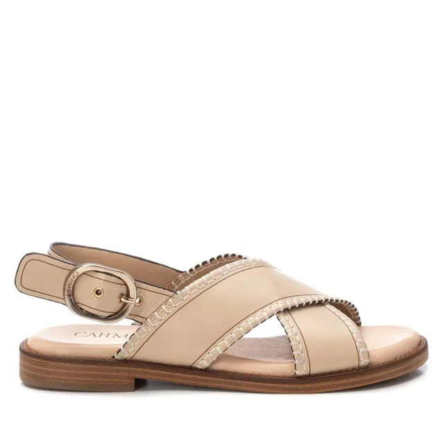 Carmela 16220103 sandale femme beige cuir boucle