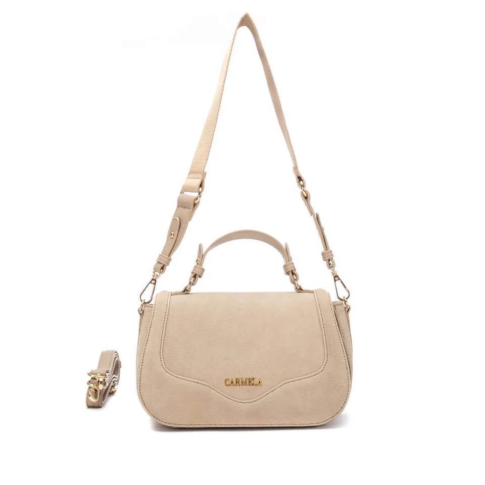 Carmela 18619601 bandoulière cuir beige 18x25cm
