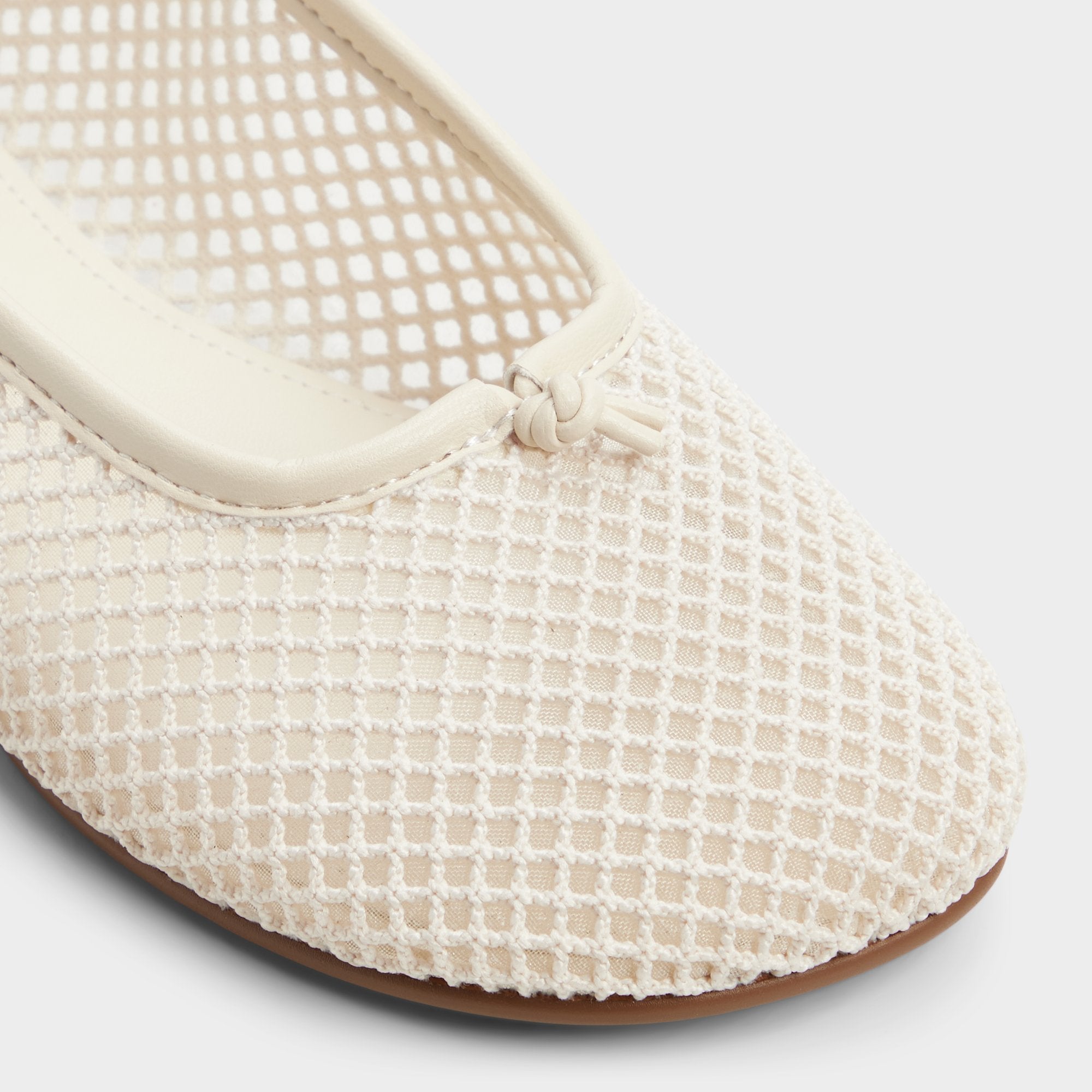 ALDO Ericca ballerines blanches maille nœud