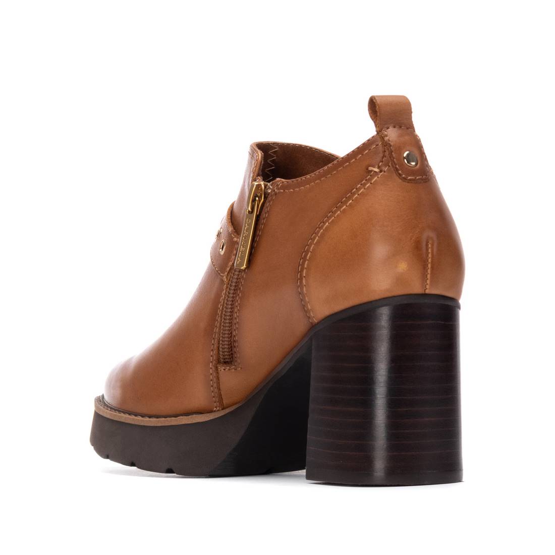 Carmela 16270402 bottines cuir camel talon femme
