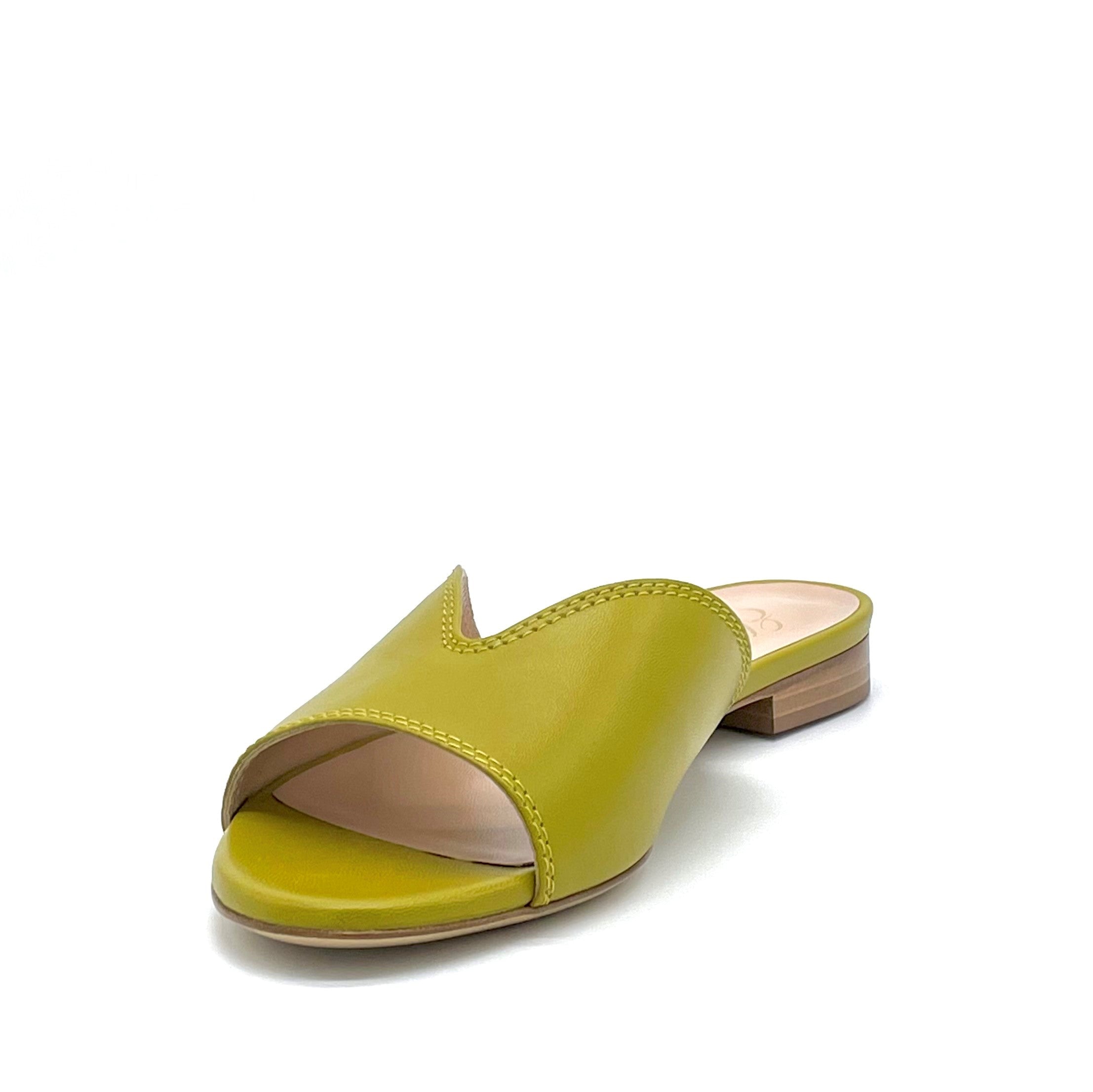 ELATA AESTAS 11143D mule cuir pistache talon 1 cm