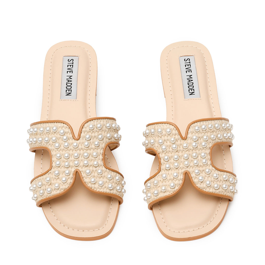 Steve Madden Zarnia-P sandale plate nude perles