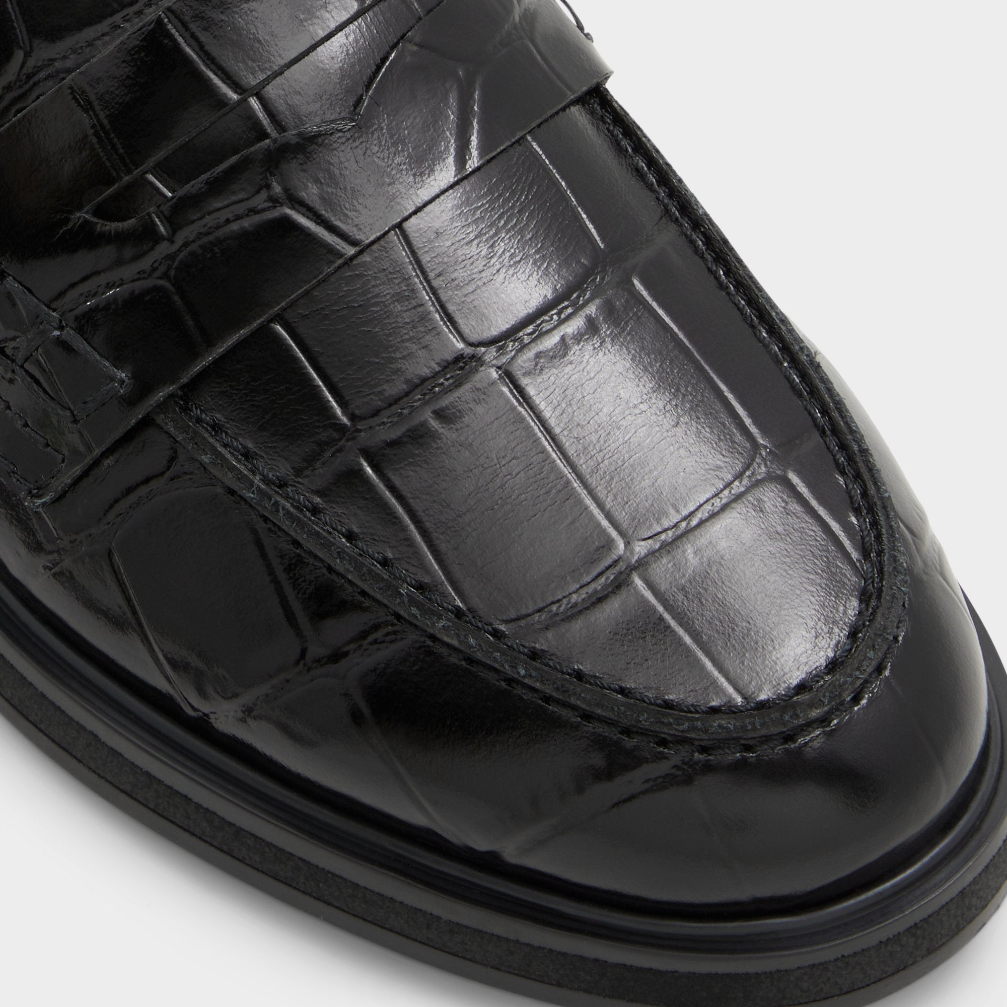 ALDO Lededanten mocassins talon bloc croco