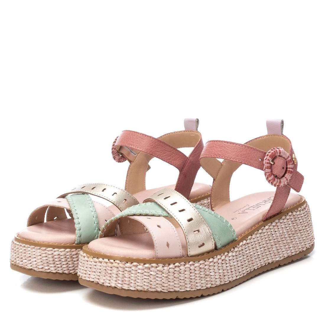 Carmela 16235205 sandale nude cuir croisée talon 5cm