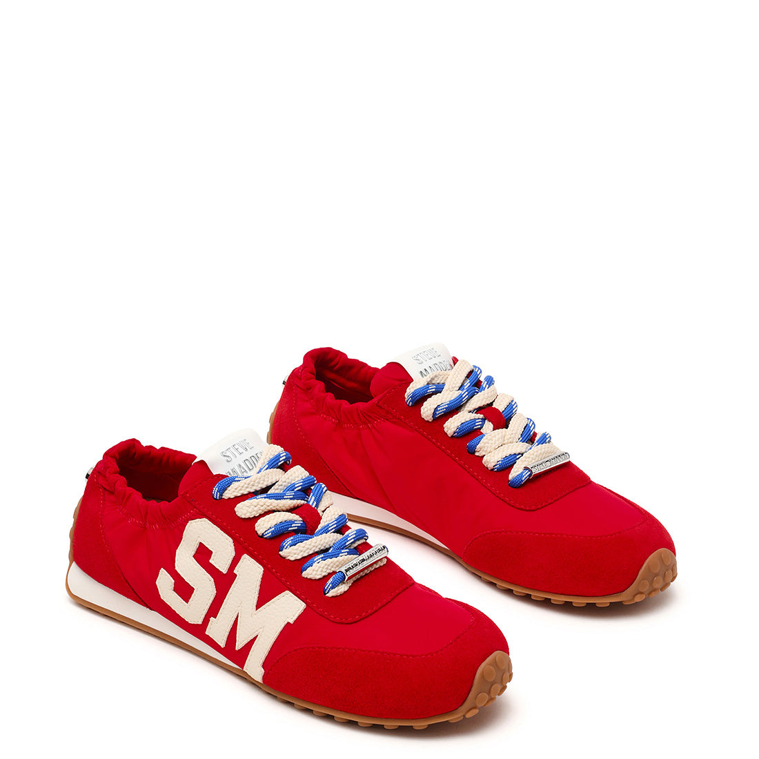 Steve Madden Cashbox baskets suède rouge lacets