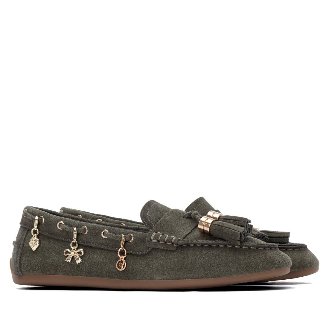 Carmela 164147 16414701 mocassins kaki cuir serraje