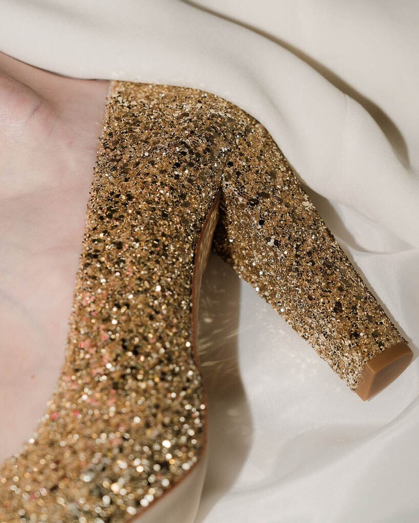 Dessine Moi Un Soulier Plateforme escarpin glitter champagne