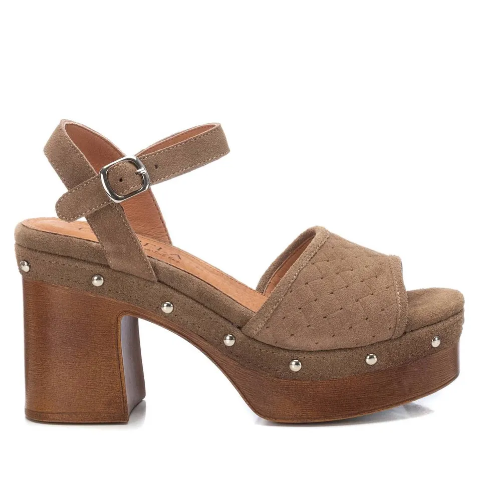 Carmela 16062303 Sandale Femme Daim Marron Talon 10 cm