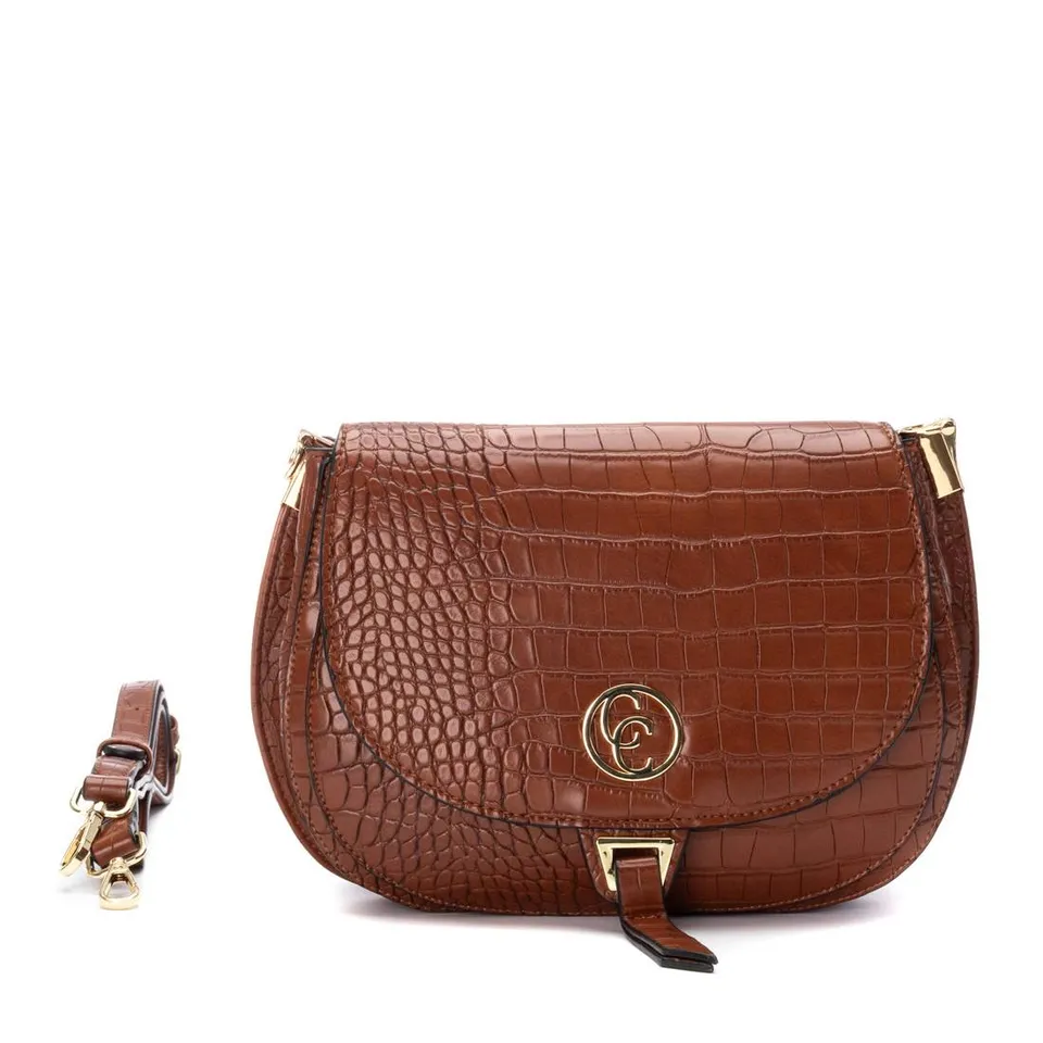 Carmela 18617203 sac bandoulière camel effet coco
