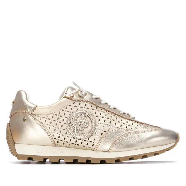 Carmela 16311303 basket femme cuir or ajouré