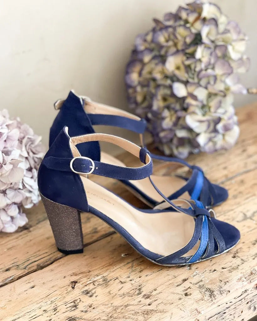 Dessine Moi Un Soulier Chloé sandales velours marine 39 XL