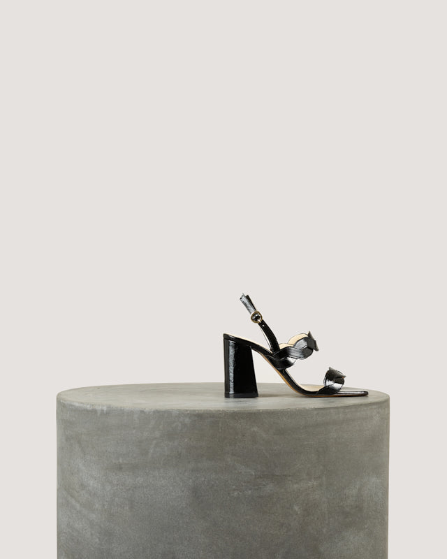 Tila March Rhea sandale cuir verni noir talon 8 cm