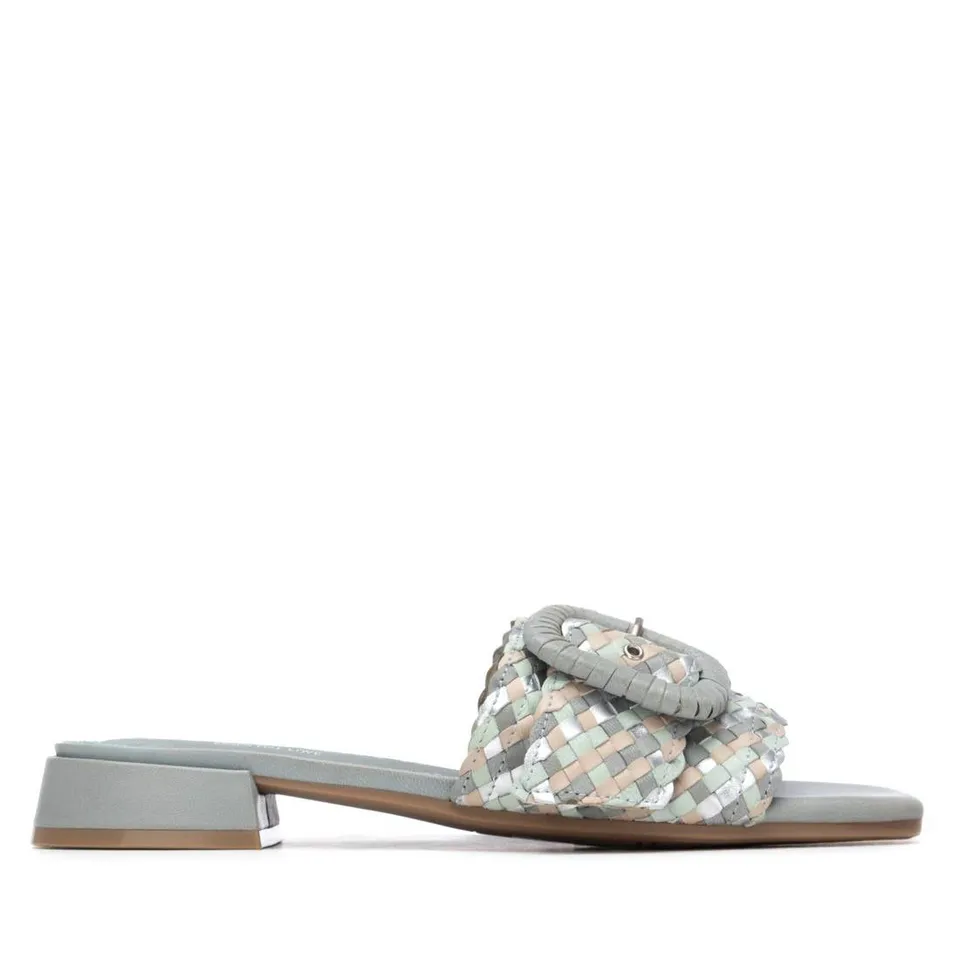 Carmela 16315203 sandales femme jeans cuir tressé