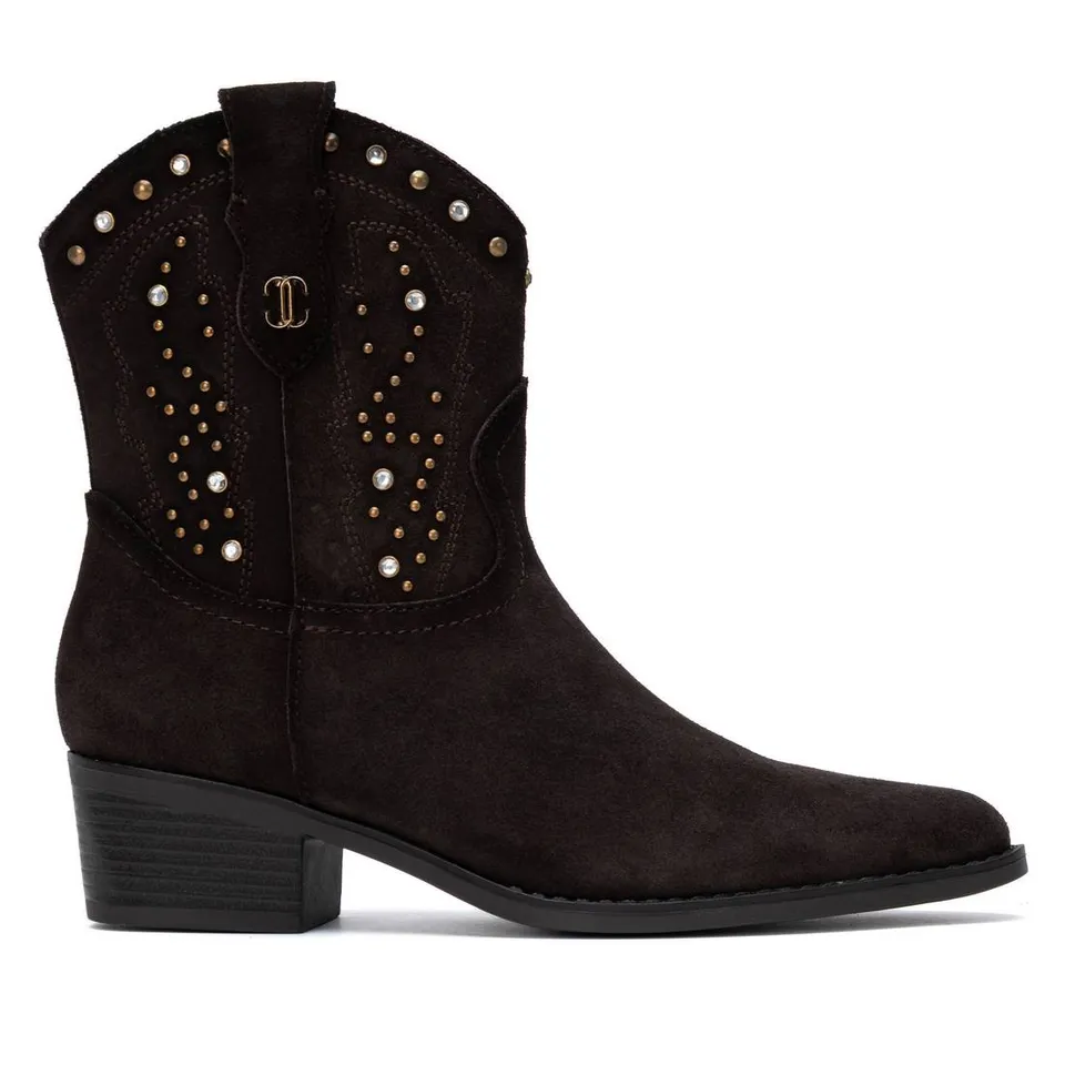 Carmela 16424802 bottines cuir marron talon bas