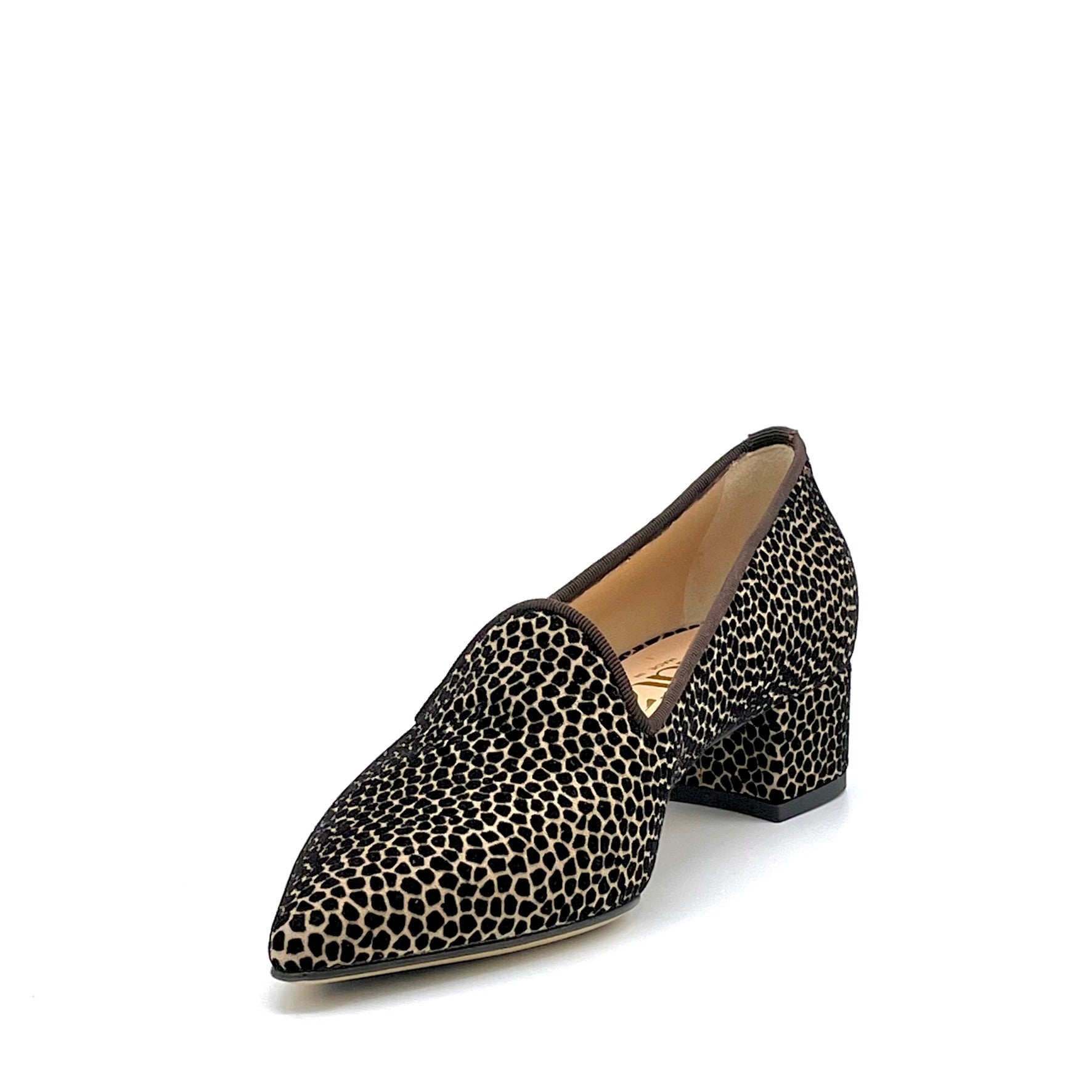 Elata 56512 mocassins marron crème talon 3,5 cm