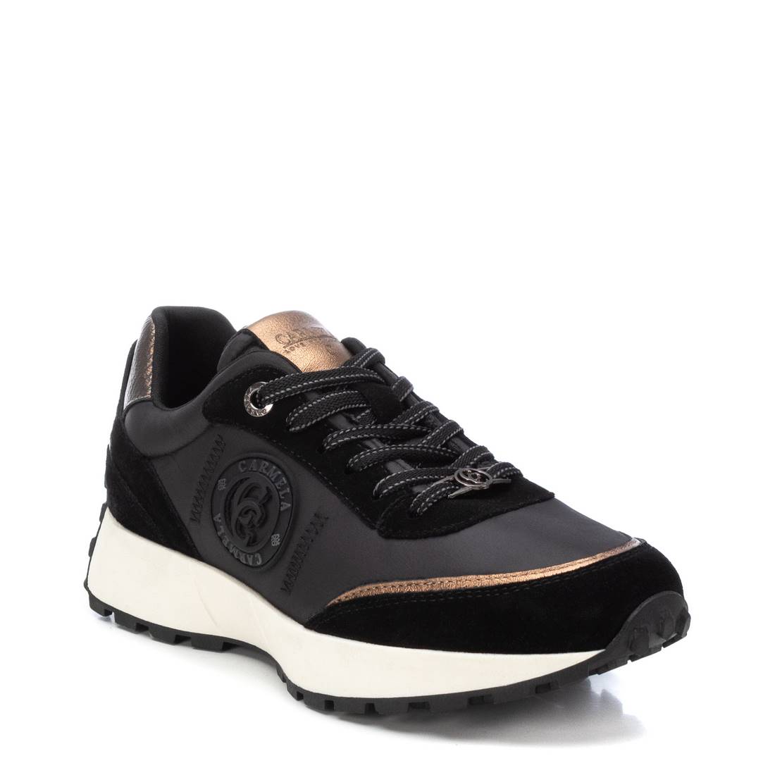 Carmela 16199702 sneakers cuir noir femme lacets