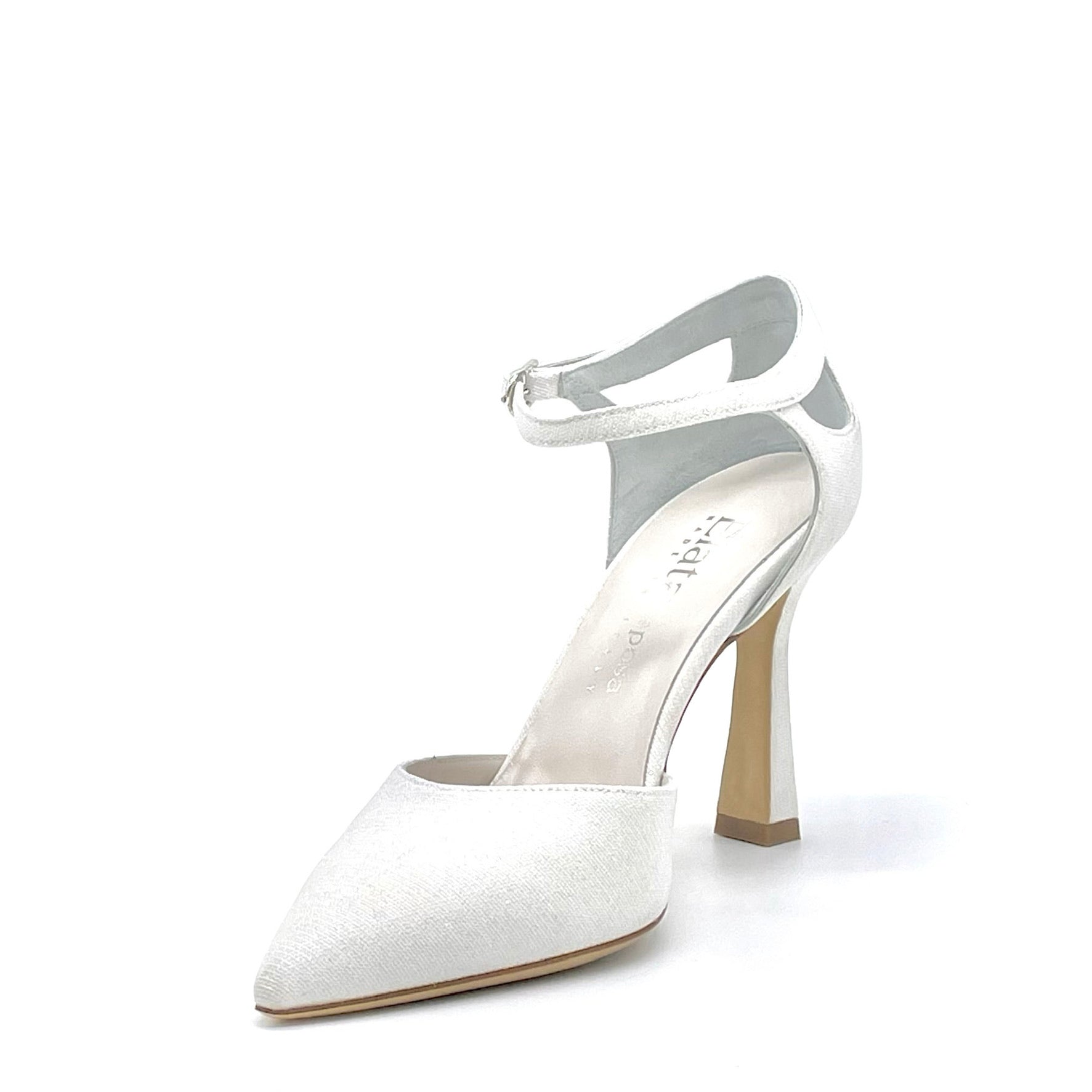 ELATA S2310 D'Orsay laminé blanc talon 9,5 cm