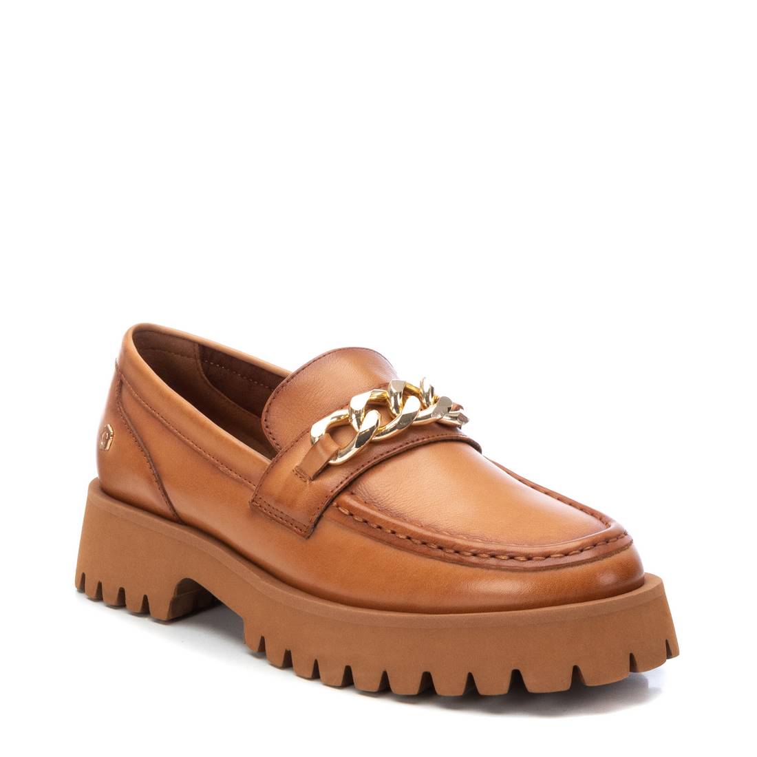 Carmela 16097502 mocassins cuir marron chaîne