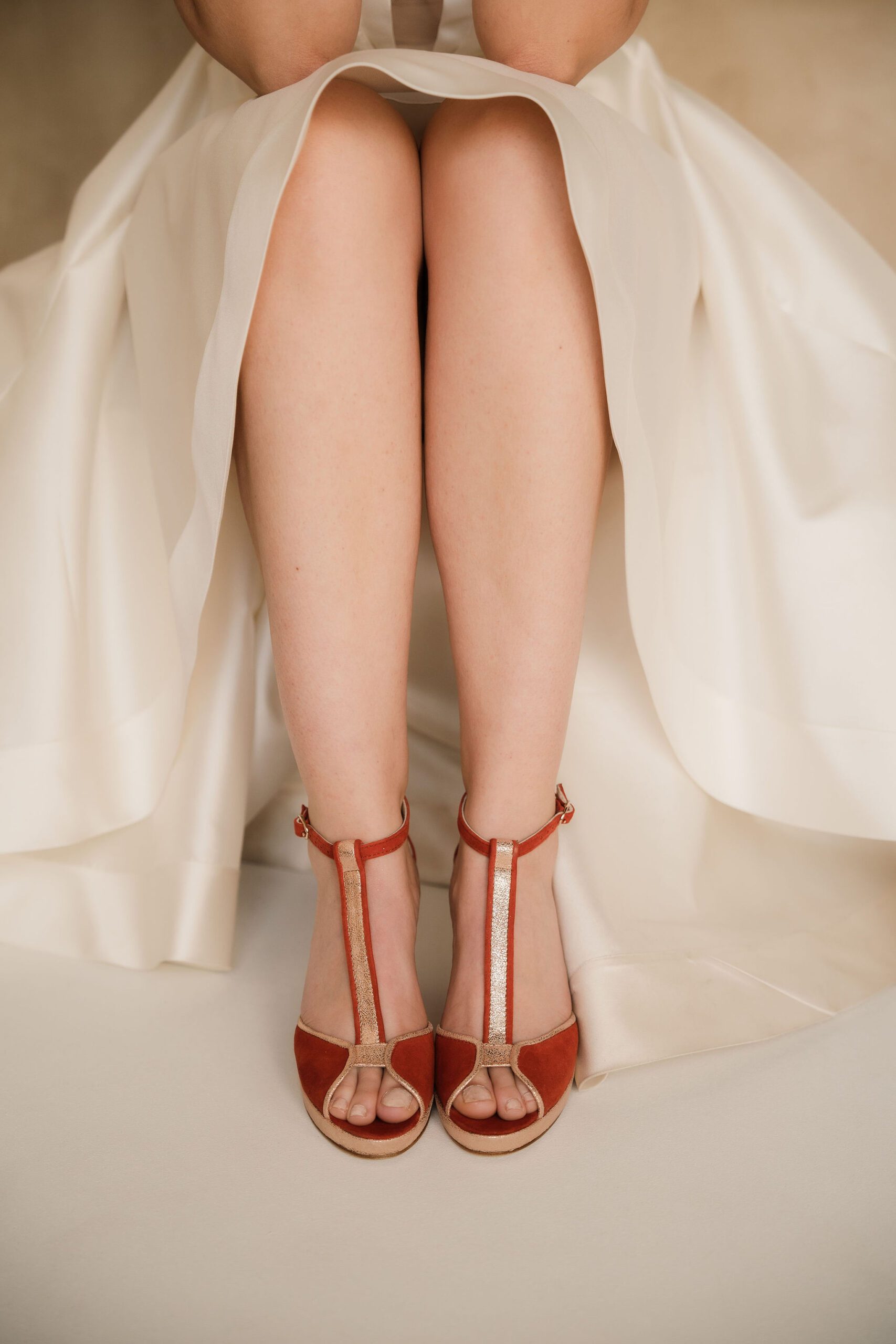 Dessine Moi Un Soulier Charlotte sandale terracotta or rose