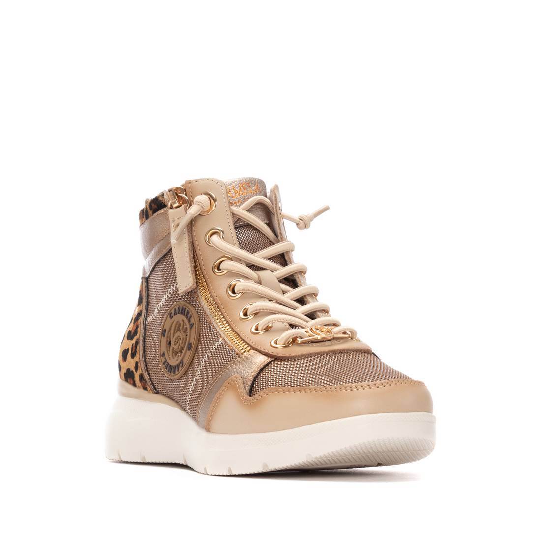 Carmela 16251402 bottine femme cuir beige talon plat