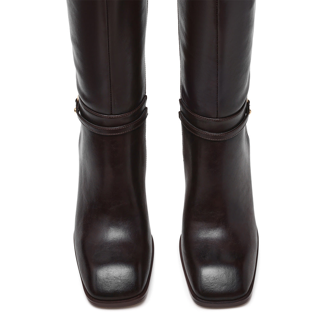 Steve Madden Shield bottines cuir marron talon 8,5 cm