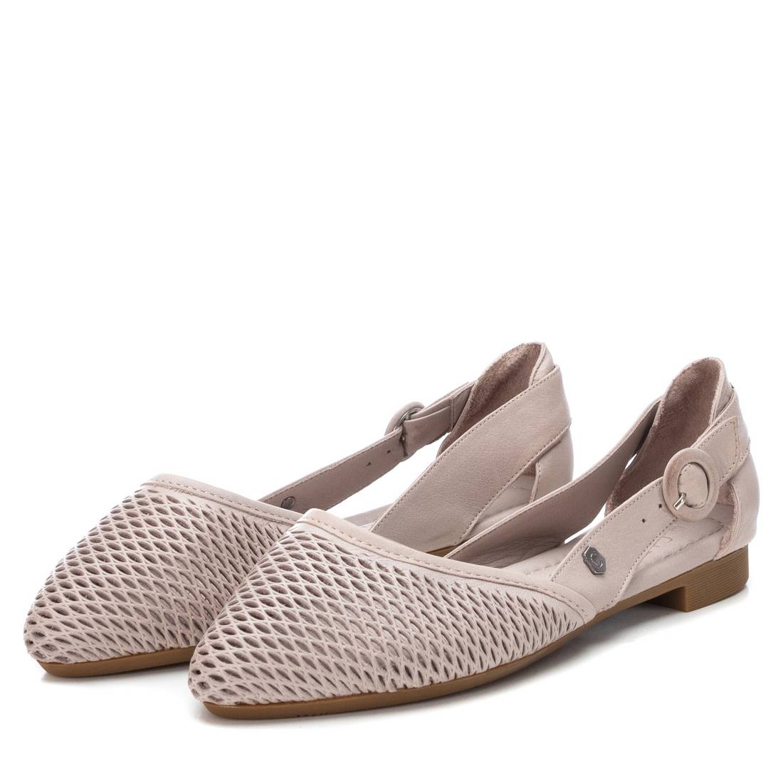 Carmela 16076002 ballerine cuir blanc à boucle