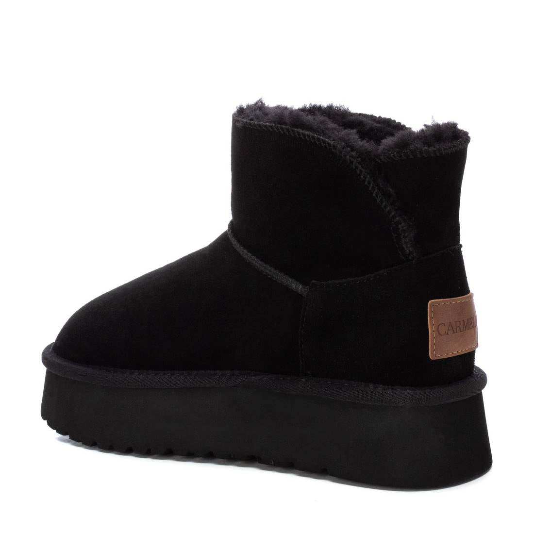 Carmela 16200402 boots femme noir fourrée plate