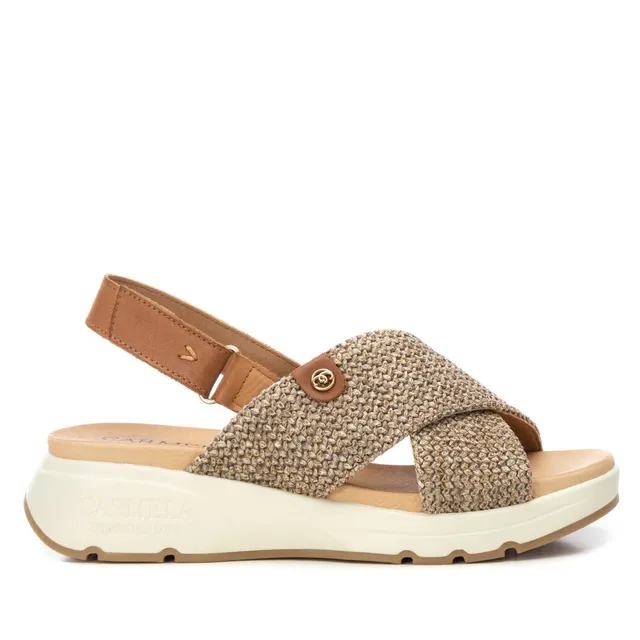 Carmela 16236303 sandale camel raphia compensée