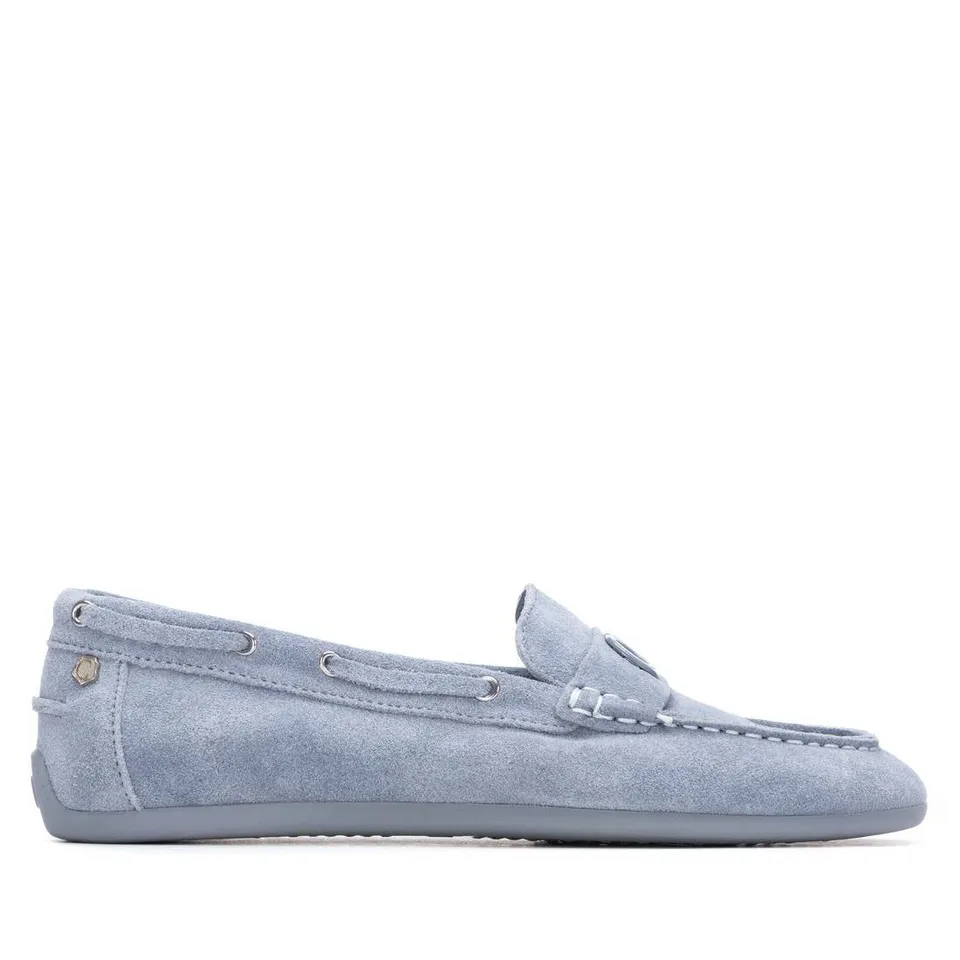 Carmela 16314304 mocassin femme bleu cuir suède