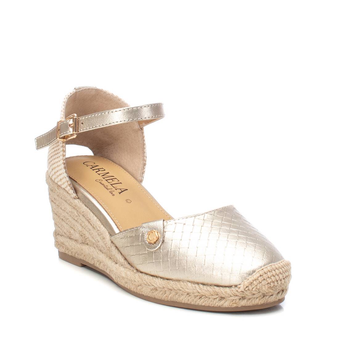 Carmela 16161701 espadrille femme doré cuir 7 cm