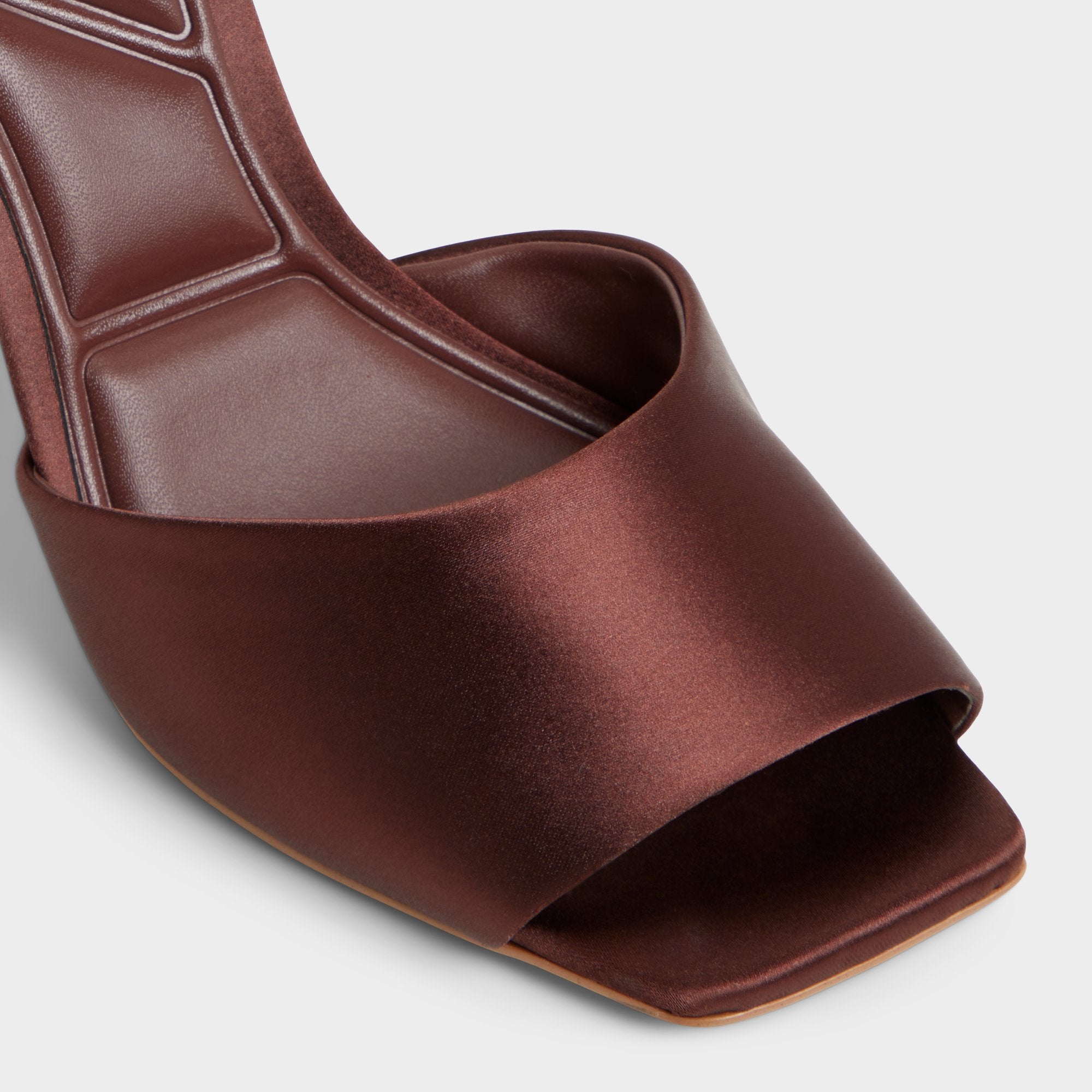 Aldo Kaiasien sandales satin chocolat talon fin