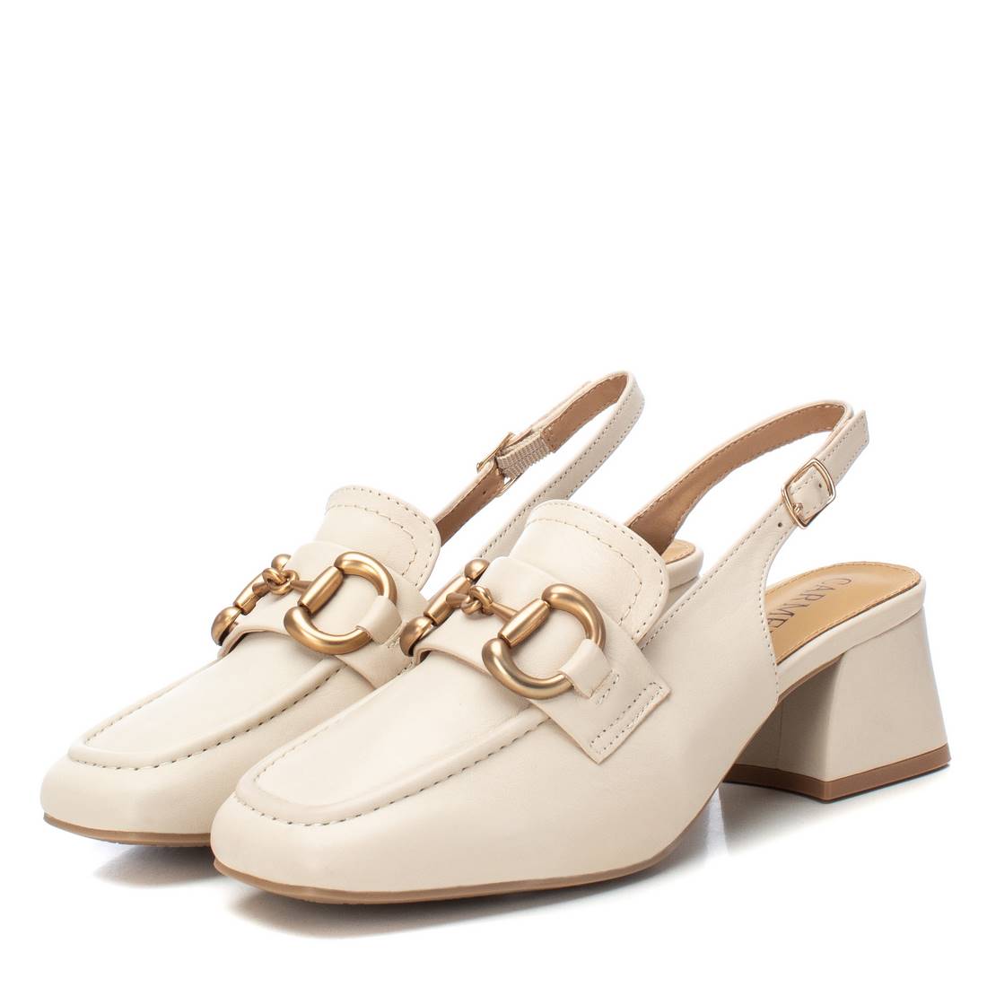 Carmela 16160202 mocassins femme blanc cuir talon 5 cm