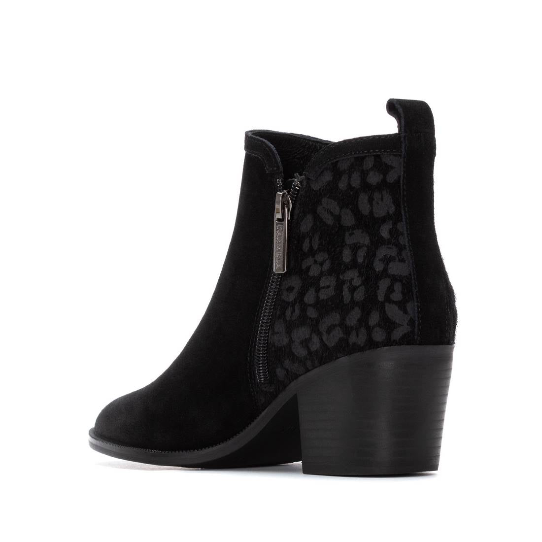 Carmela 16258203 bottines suède noir talon moyen