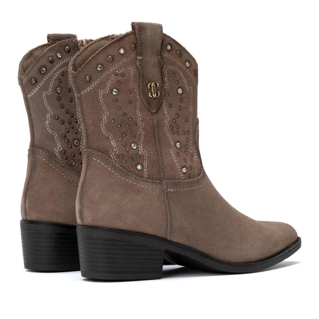 Carmela 16424803 bottine cuir taupe talon bas 35-41