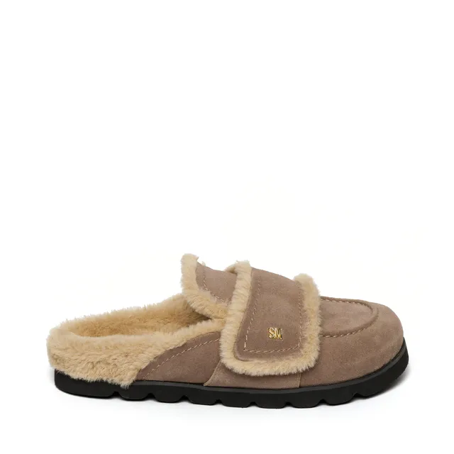 Steve Madden Bomb-SM mules taupe daim à enfiler femme