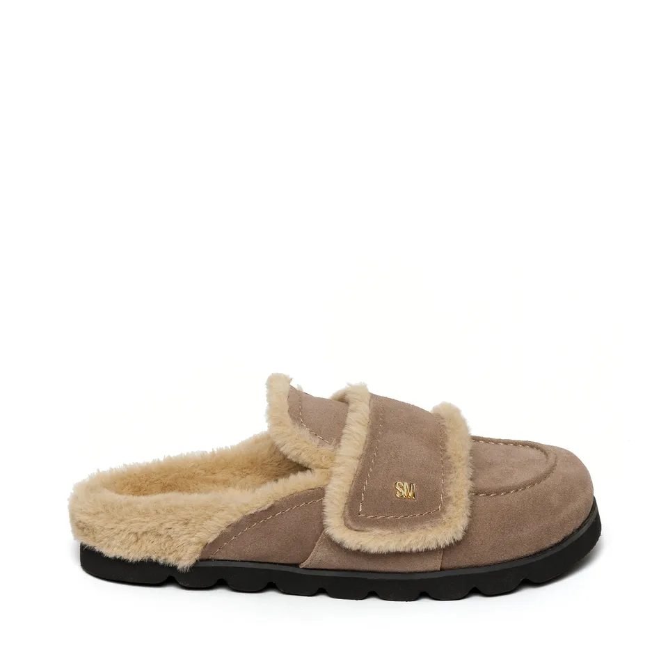 Steve Madden Bomb-SM mules taupe daim à enfiler femme