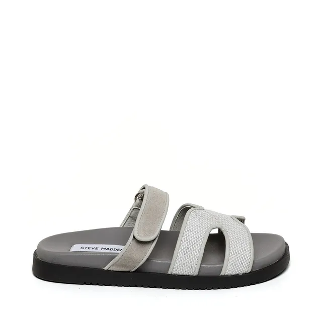 Steve Madden Missile-X sandales plates gris clair suède