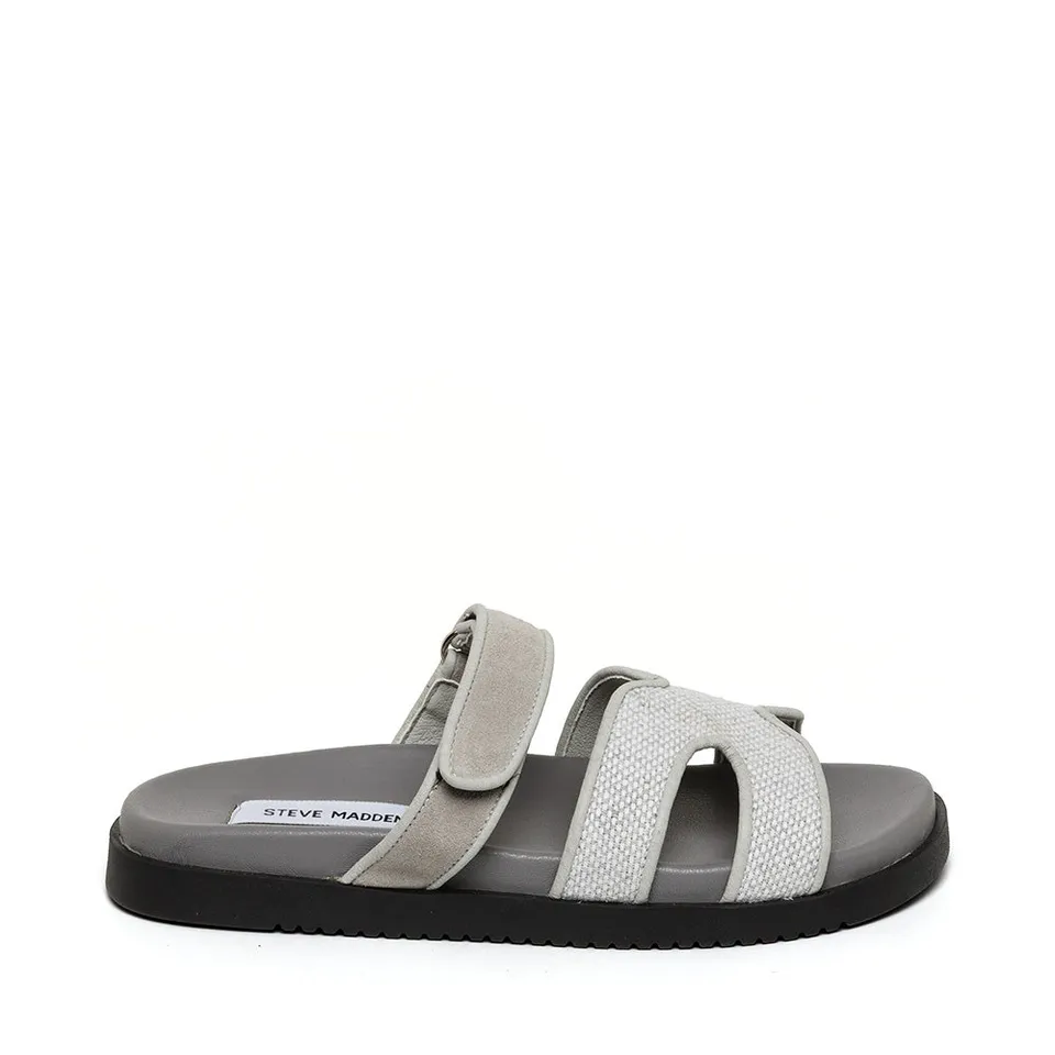 Steve Madden Missile-X sandales plates gris clair suède