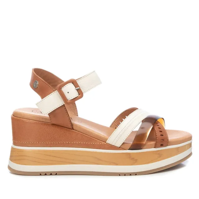 Carmela 16057402 sandales compensees femme camel cuir
