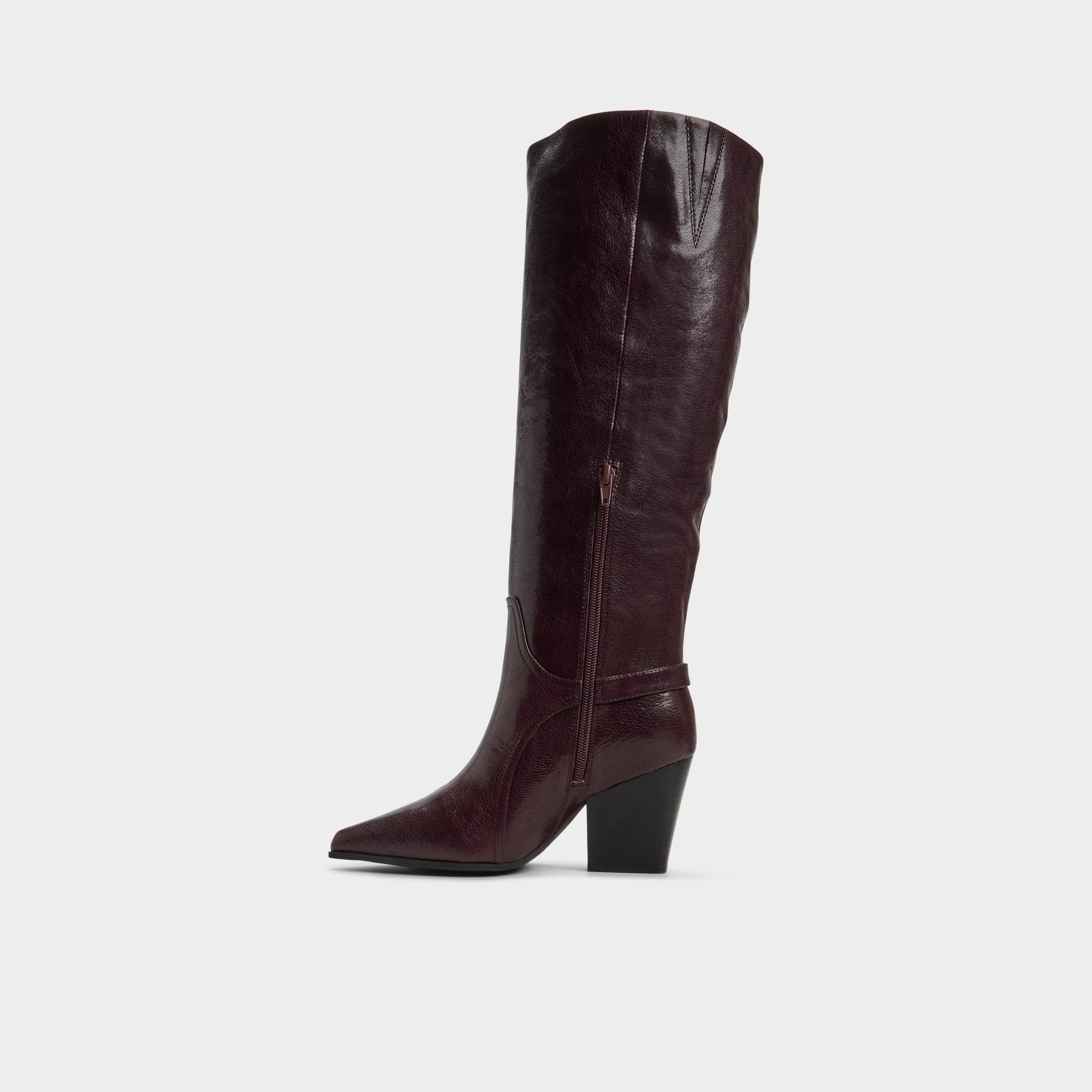 ALDO Saddle bottes femme bordeaux cuir
