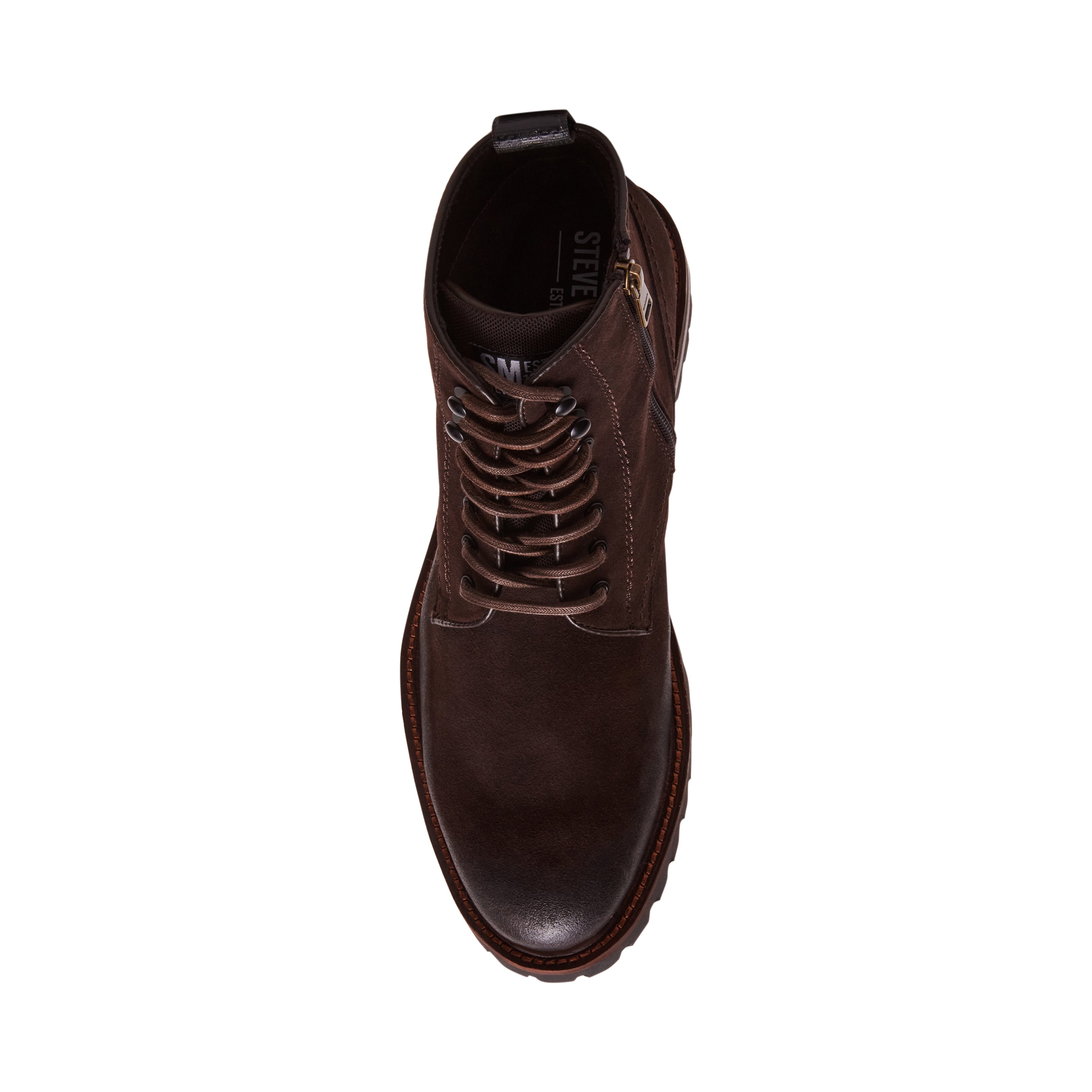 Steve Madden Montana botte homme marron daim lacets 3 cm