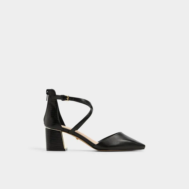 ALDO Grarwen sandales talon bloc noires métal