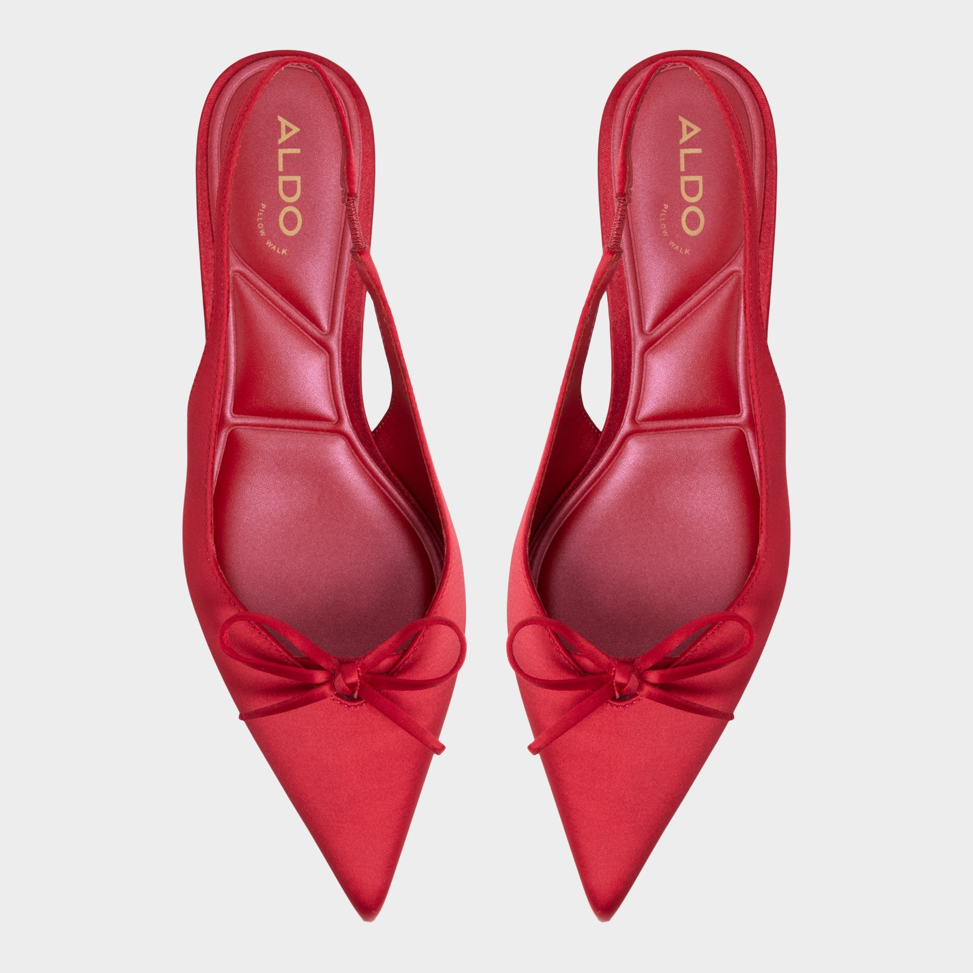 ALDO Azizza escarpins slingback satin rouge