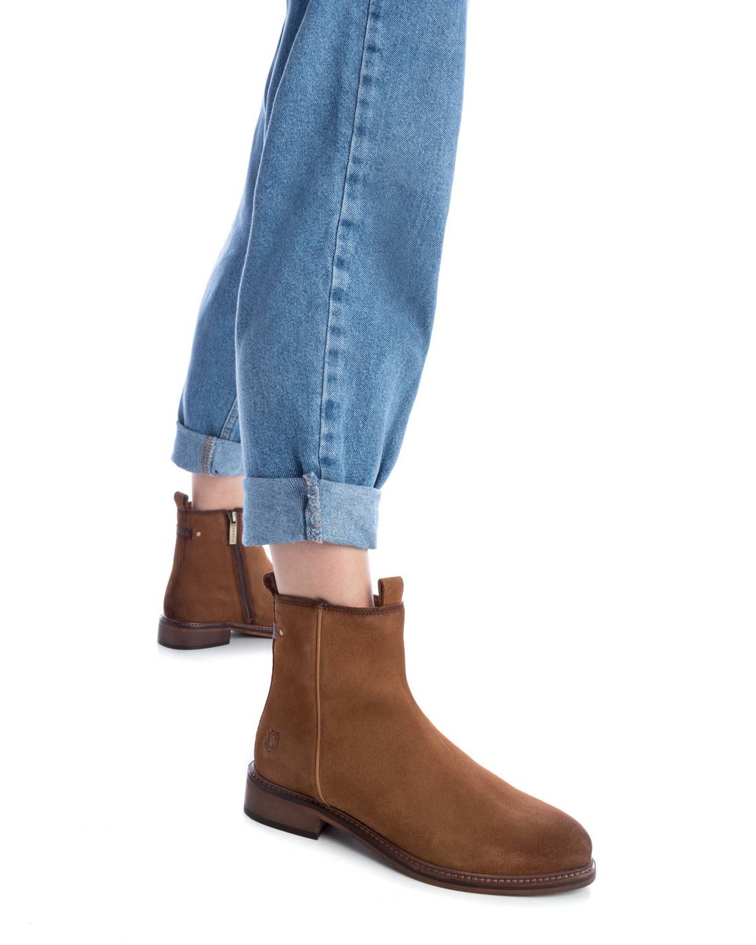 Carmela 16093003 bottine cuir marron talon plat