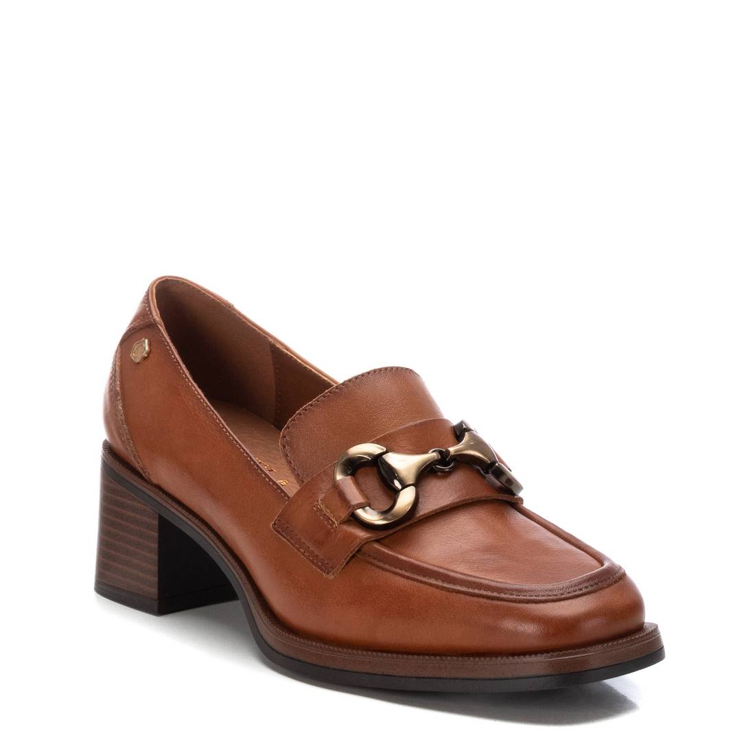 Carmela 16200101 mocassin cuir marron boucle