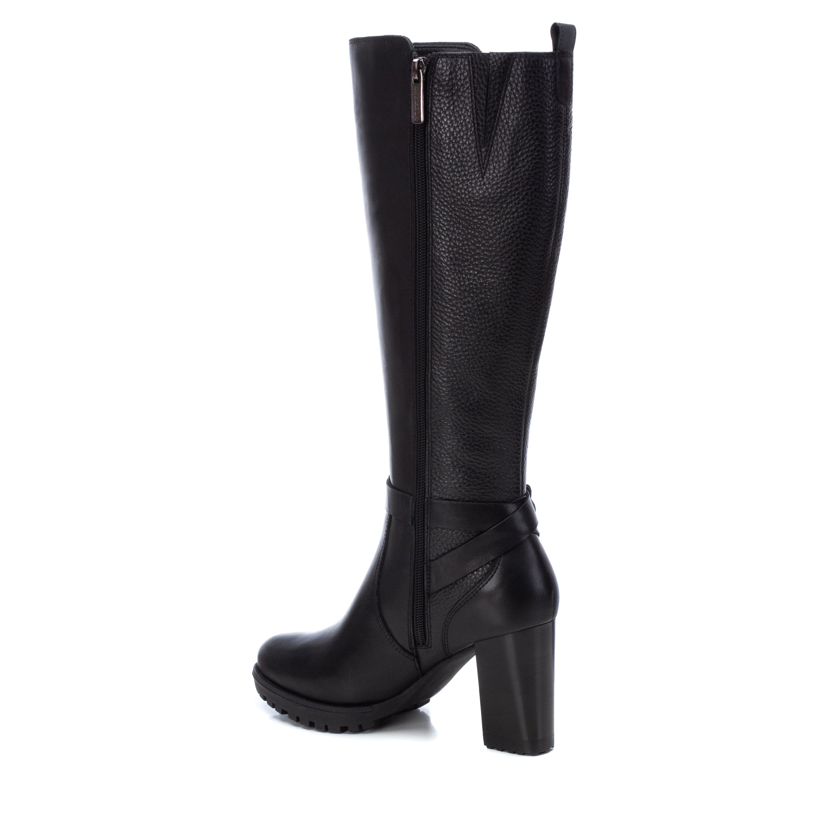 Carmela 16005501 bottes cuir noir talon 9 cm
